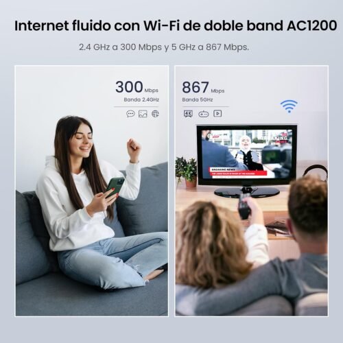 Tenda AC8 AC1200 Dual-Band MU-MIMO Wireless Gigabit Router - Image 4
