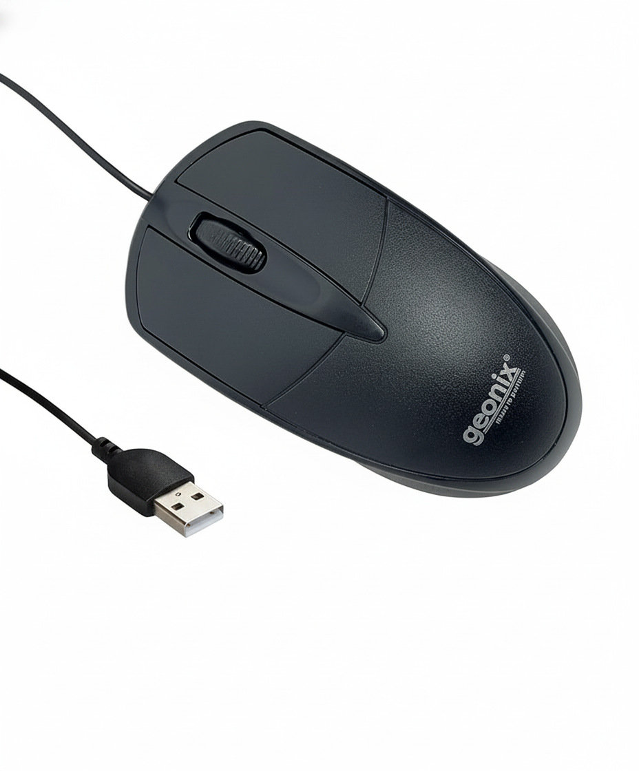 GEONIX GXBM-01 Wired USB Mouse | High-Precision Optical Mouse for PC & Laptop