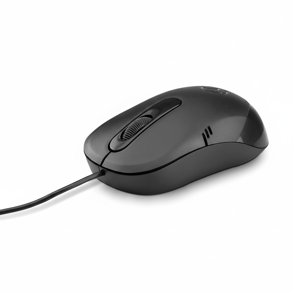 Lapcare L-60 Plus Optical USB Mouse | 1000 DPI | 3-Button Wired Mouse | Black